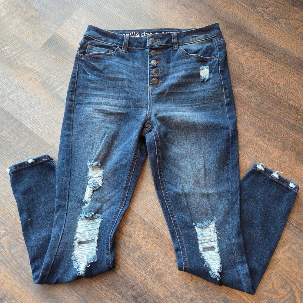 Vanilla Star Distressed Skinny High Rise Jeans Size 7/28 NWT